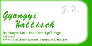 gyongyi wallisch business card